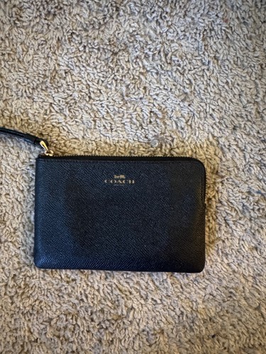 Coach black leather zip - coach,