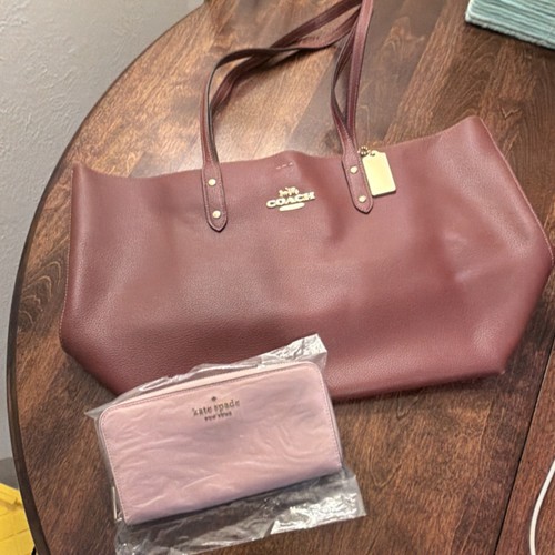 Coach burgundy tote bag - coach,