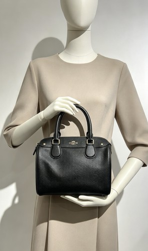Coach black pebbled - pebbled, leather