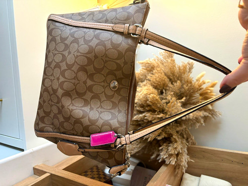 Coach signature logo canvas